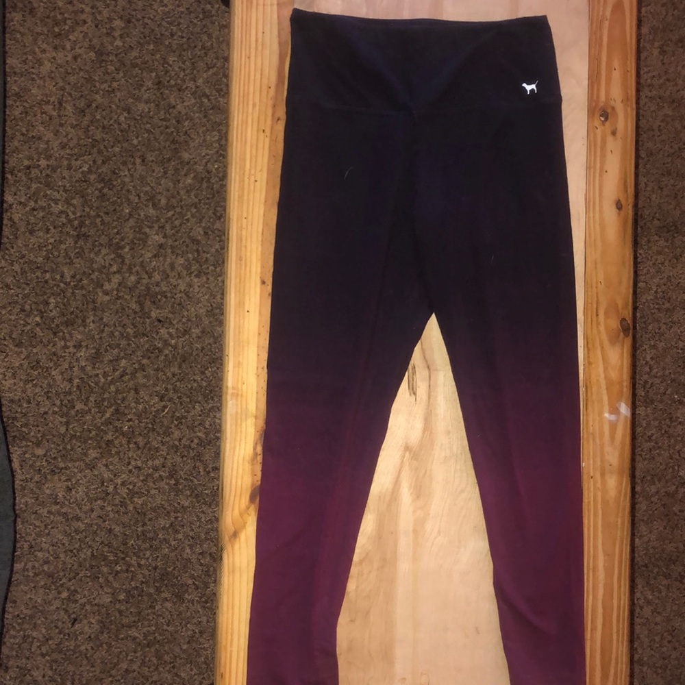 Black to purple ombré Pink leggings